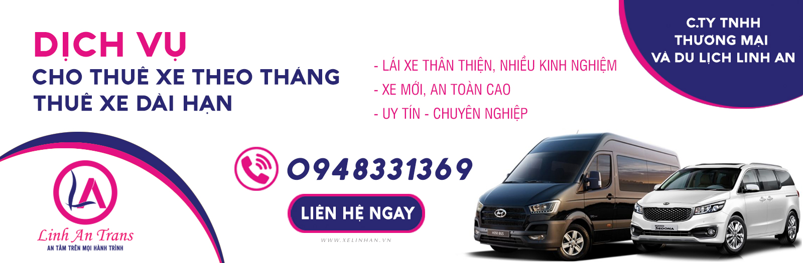 Cho thuê xe theo tháng - Thuê xe Dài Hạn - Linh An Trans